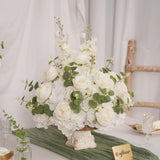 Centre de table de mariage et de fête blanc et vert