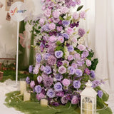 Uflower Gradient purple Floral Horn Arch Wedding Party Backdrop Decor SET80183 - Uflower