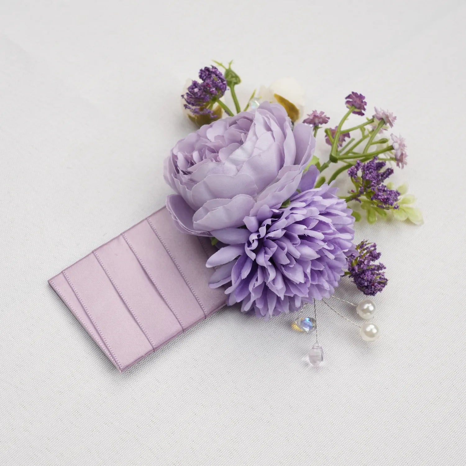 Uflower Boutonnieres in Lilac with Card MG80004-02*6