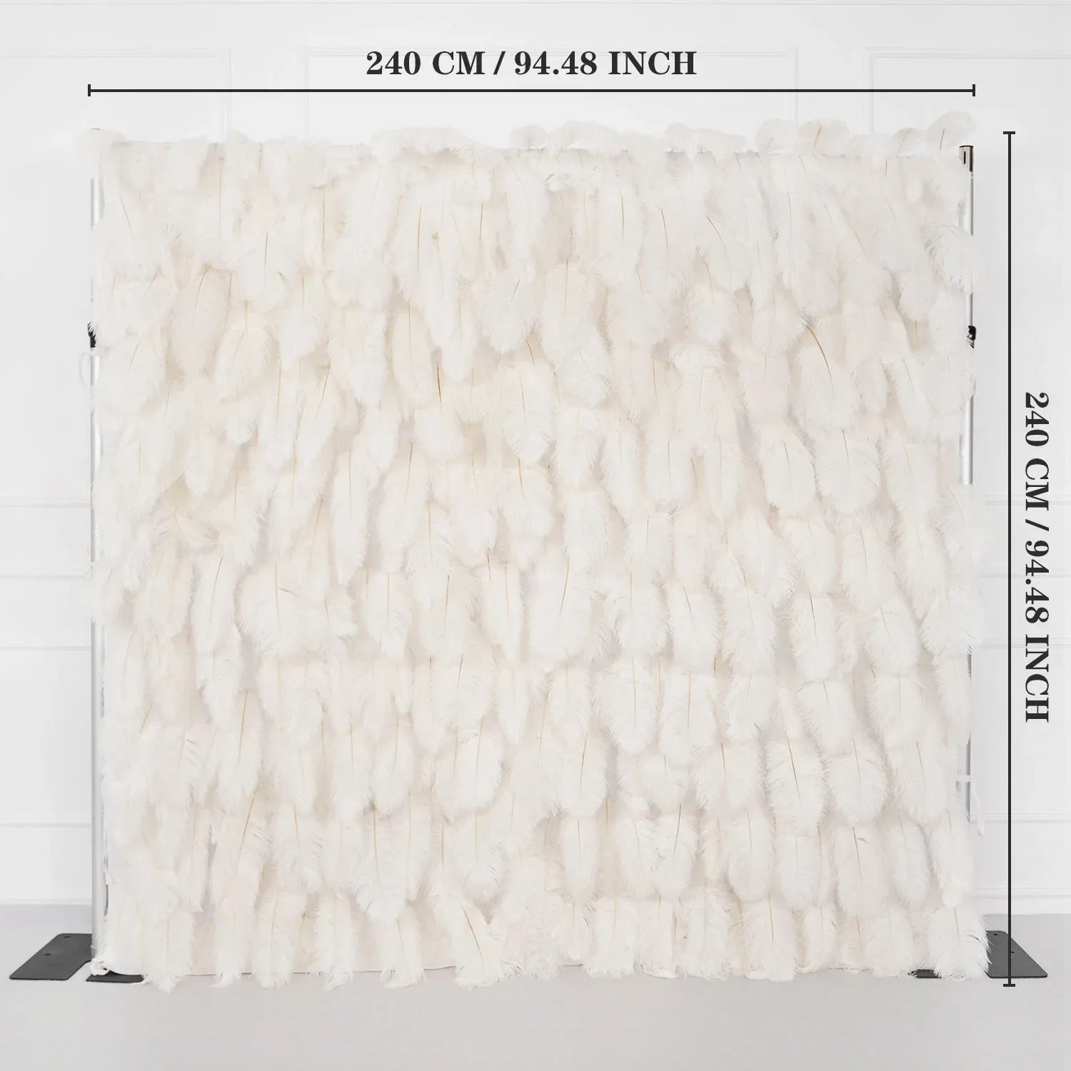 Uflower Artificial White 5D Flower Wall Wedding Backdrop Deco Birthday Party SET80104 - Uflower