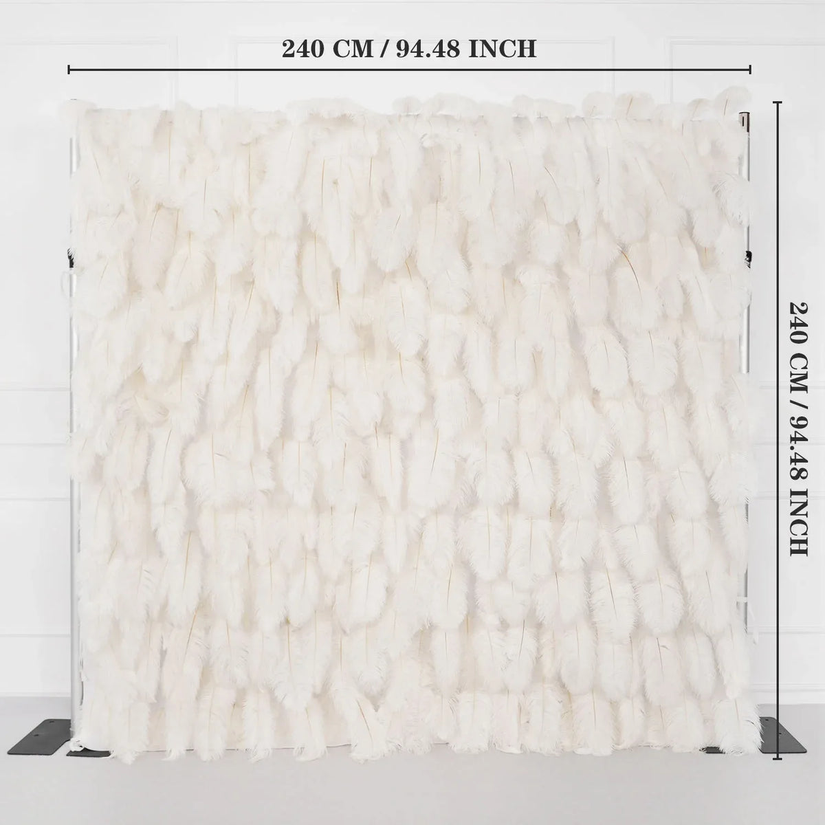 Uflower Artificial White 5D Flower Wall Wedding Backdrop Deco Birthday Party SET80104 - Uflower