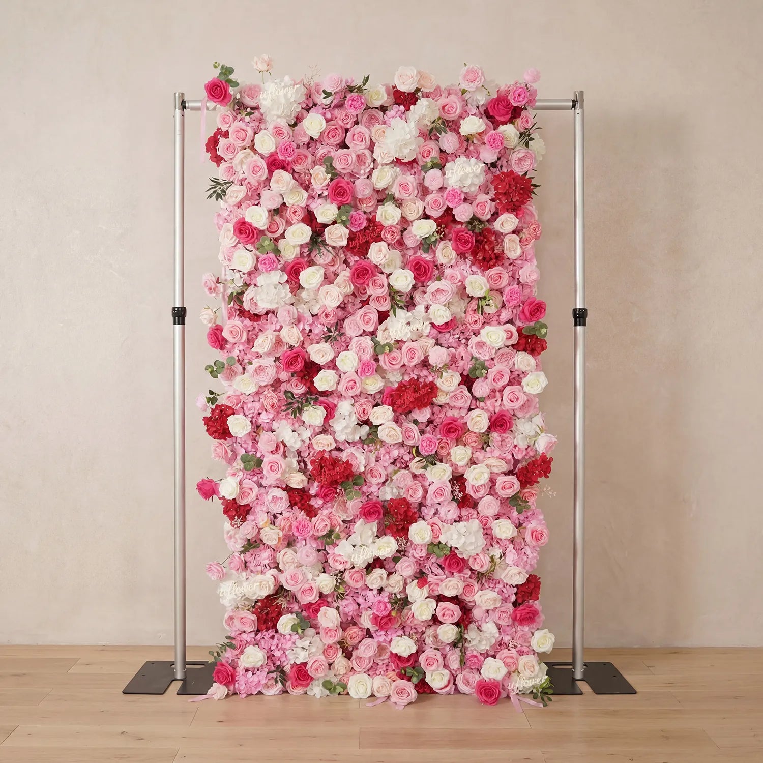Uflower Pink Flower Wall Wedding Party Proposal Decor SET80228