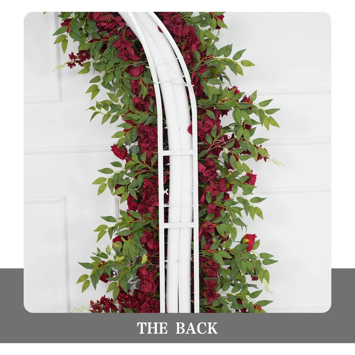 Uflower Red Rose Floral Arch Wedding Backdrop Decor SET80090 - Uflower