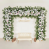 Uflower White Rose Wedding Background Flower Arrangement Arch Decoration SET80002-01 - Uflower