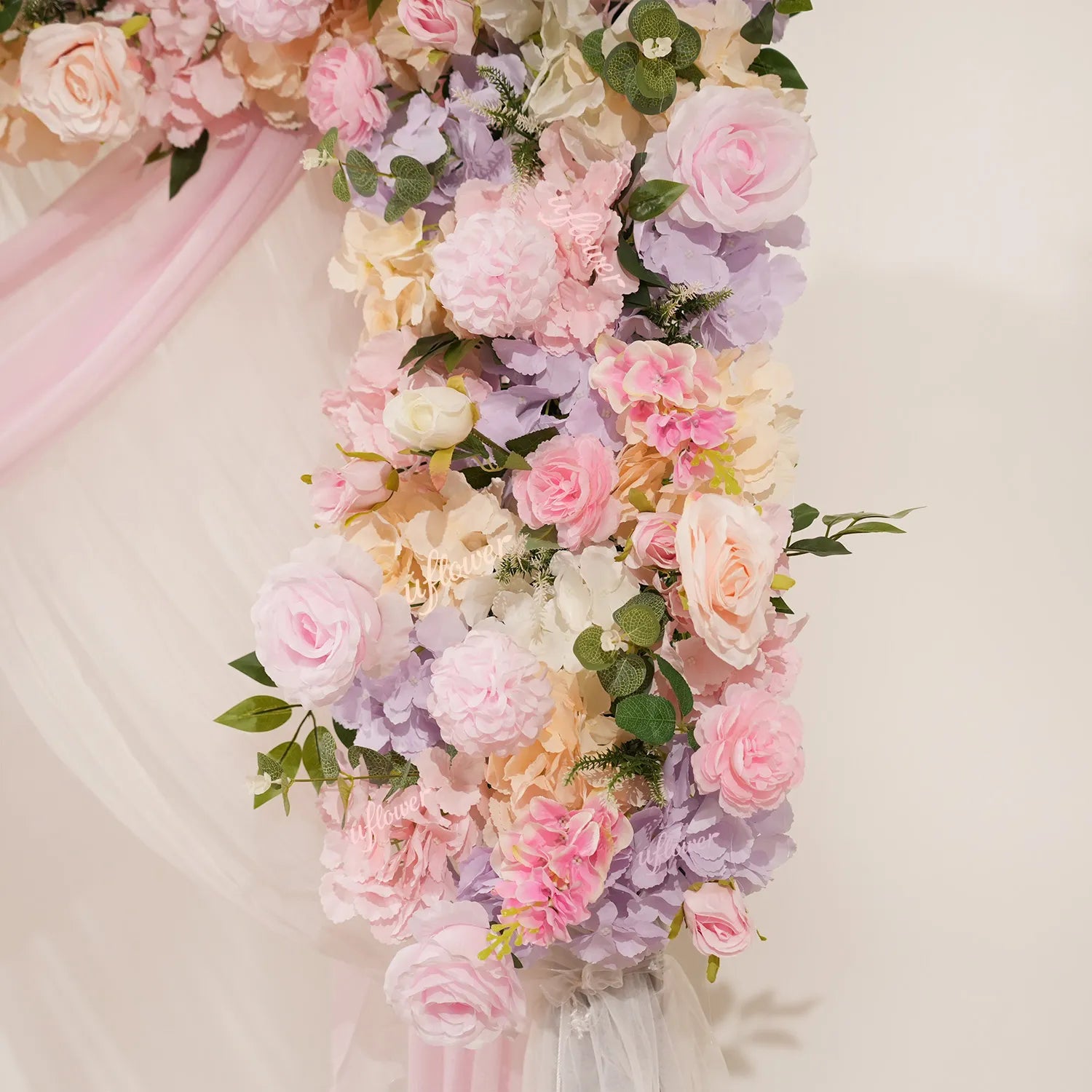 Uflower 100CM Mixcolor Flower Backdrops Wall Flower Row Decor MC80242-01
