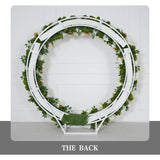 Uflower Pink White Greenery Flower Arrangement Table Runner Round Arch SET80201 - Uflower