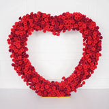 Uflower Luxury Red Rose Floral Arrangement Cloth Base Heart-Shaped Arch Props MC80130-01 - Uflower