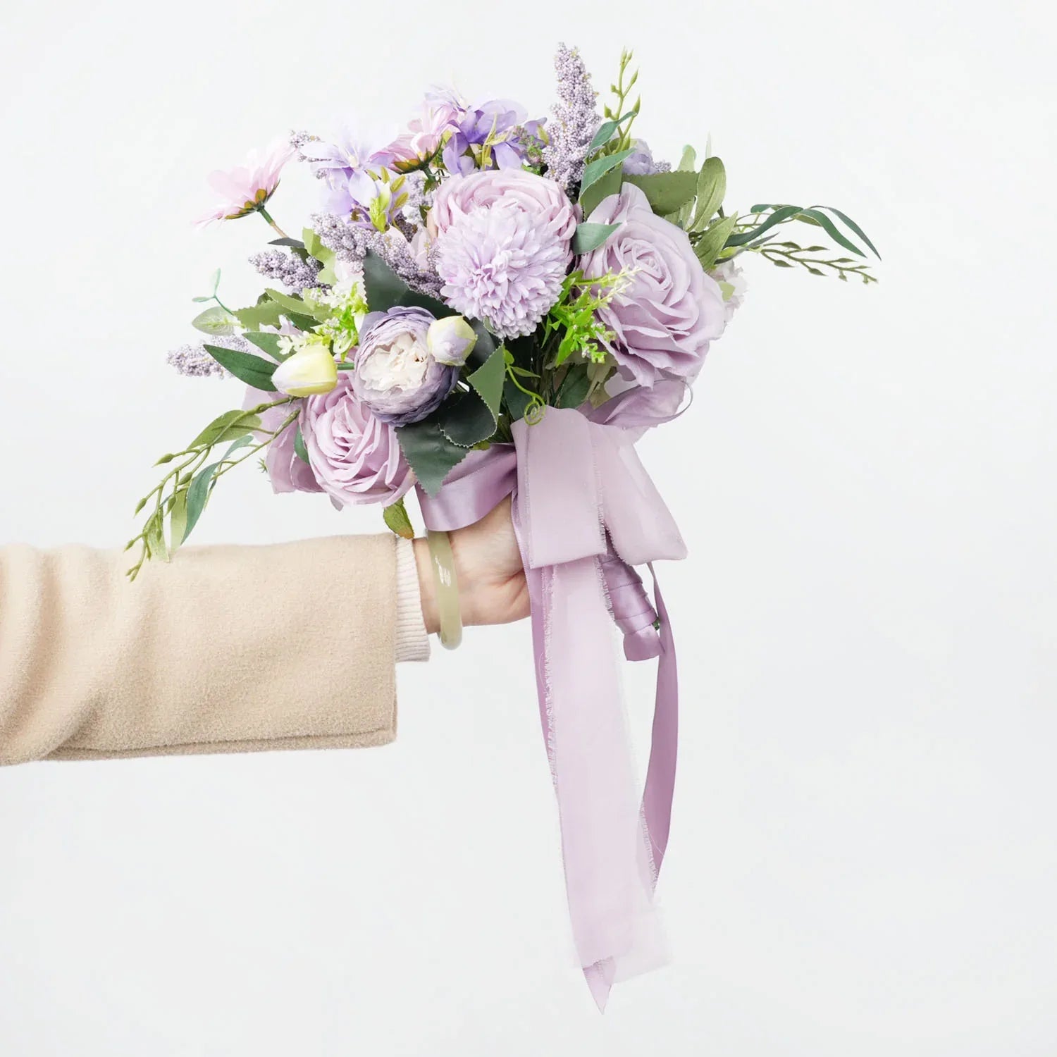 Uflower Purple bridal flower bouquet MG80004-01 - Uflower