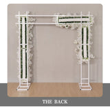 Uflower White Cherry Blossom Flower Row Wedding KT Backdrop Decor SET80166 - Uflower