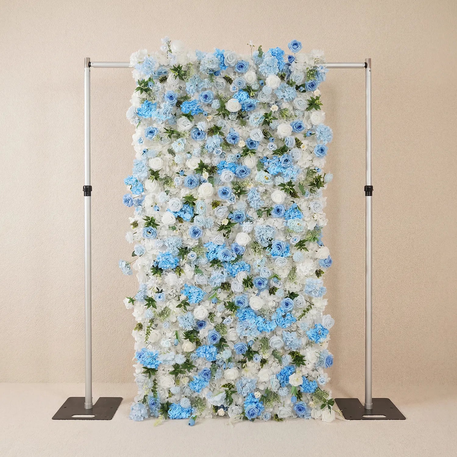 Uflower Blue White Flower Wall Backdrop Wedding Party Decoration SET80225