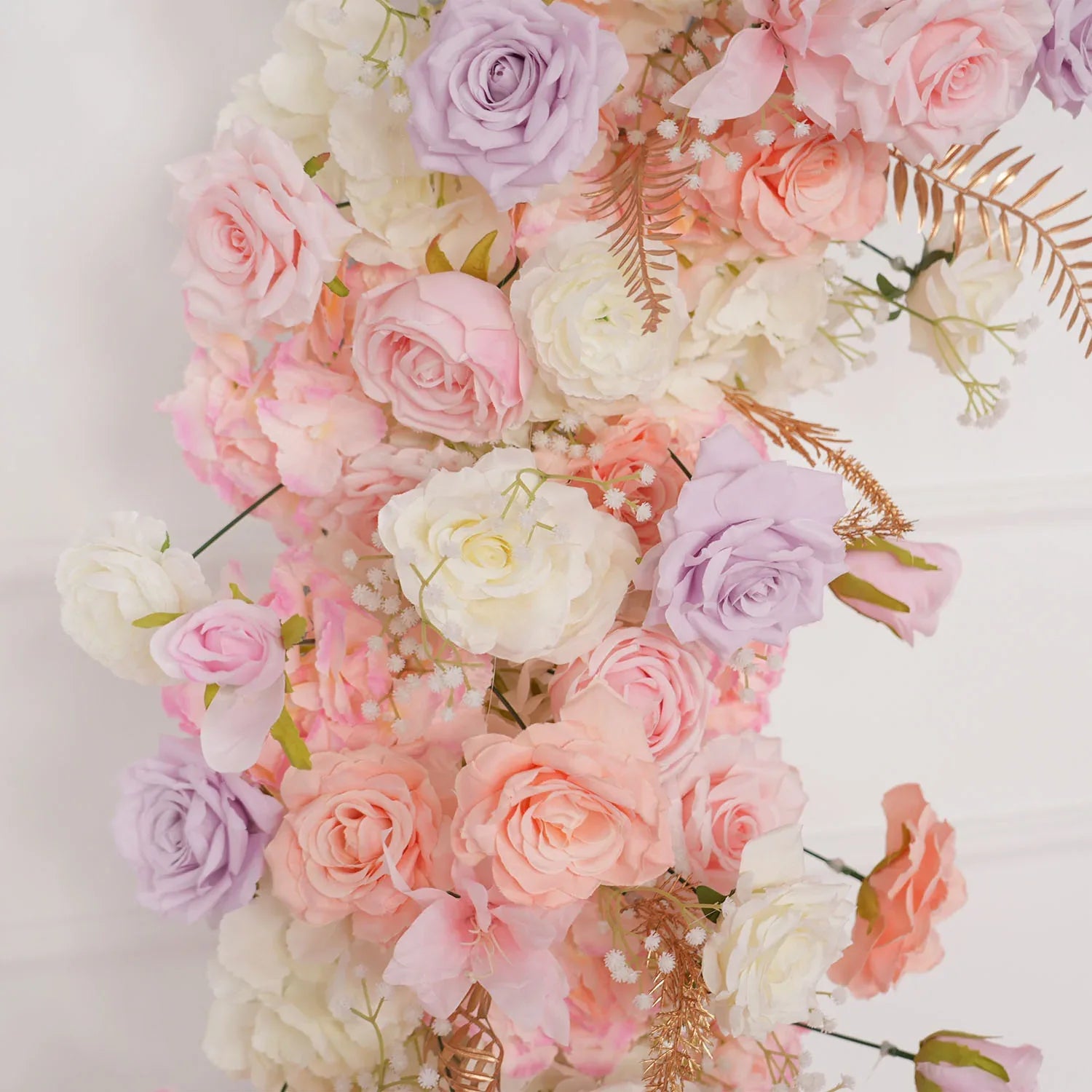 Uflower Purple Pink Rose Floral Door Arch Wedding Party Backdrop Decoration MC80127 - Uflower