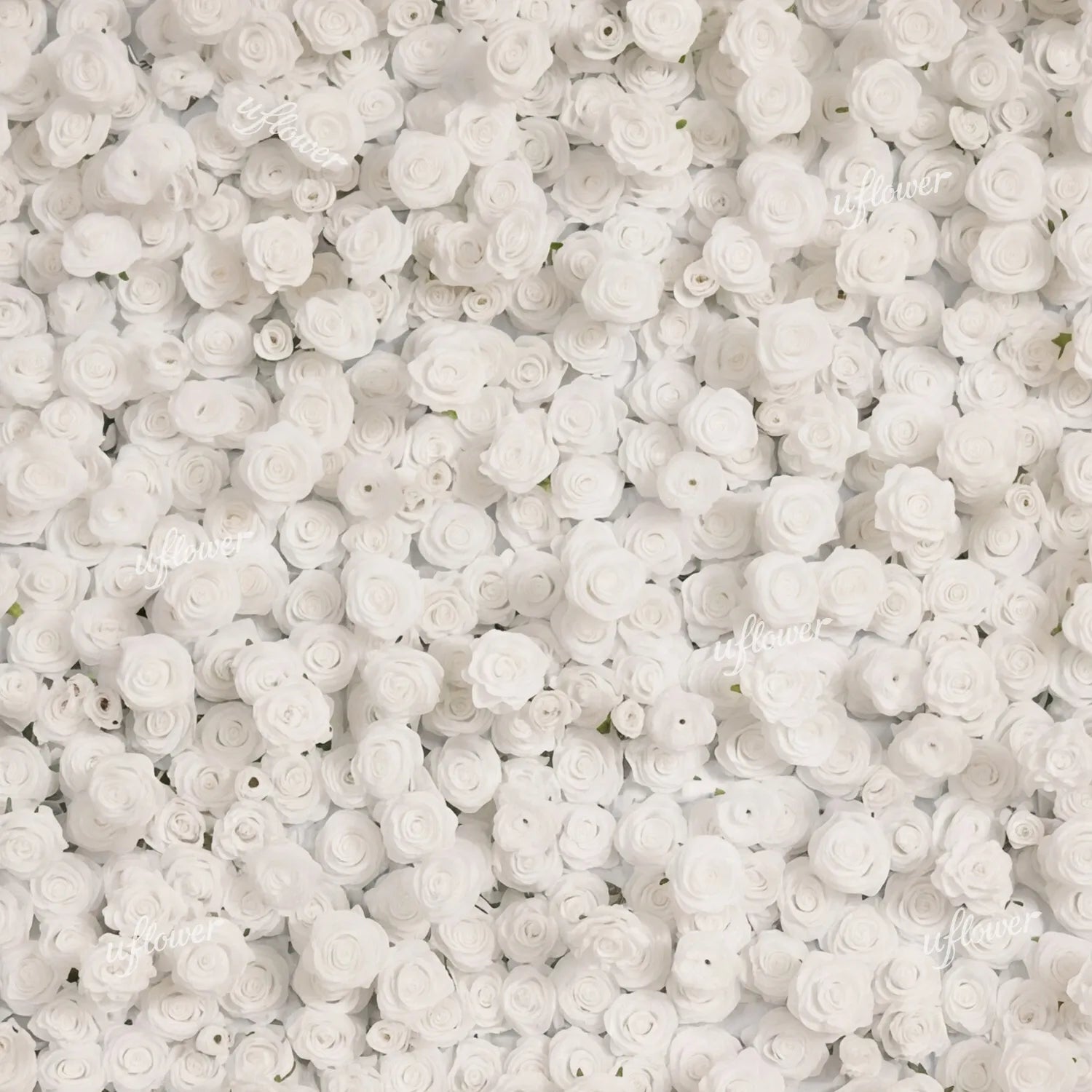 Uflower White Flower Wall Wedding Party Decoration & Event Backdrop SET80253-01