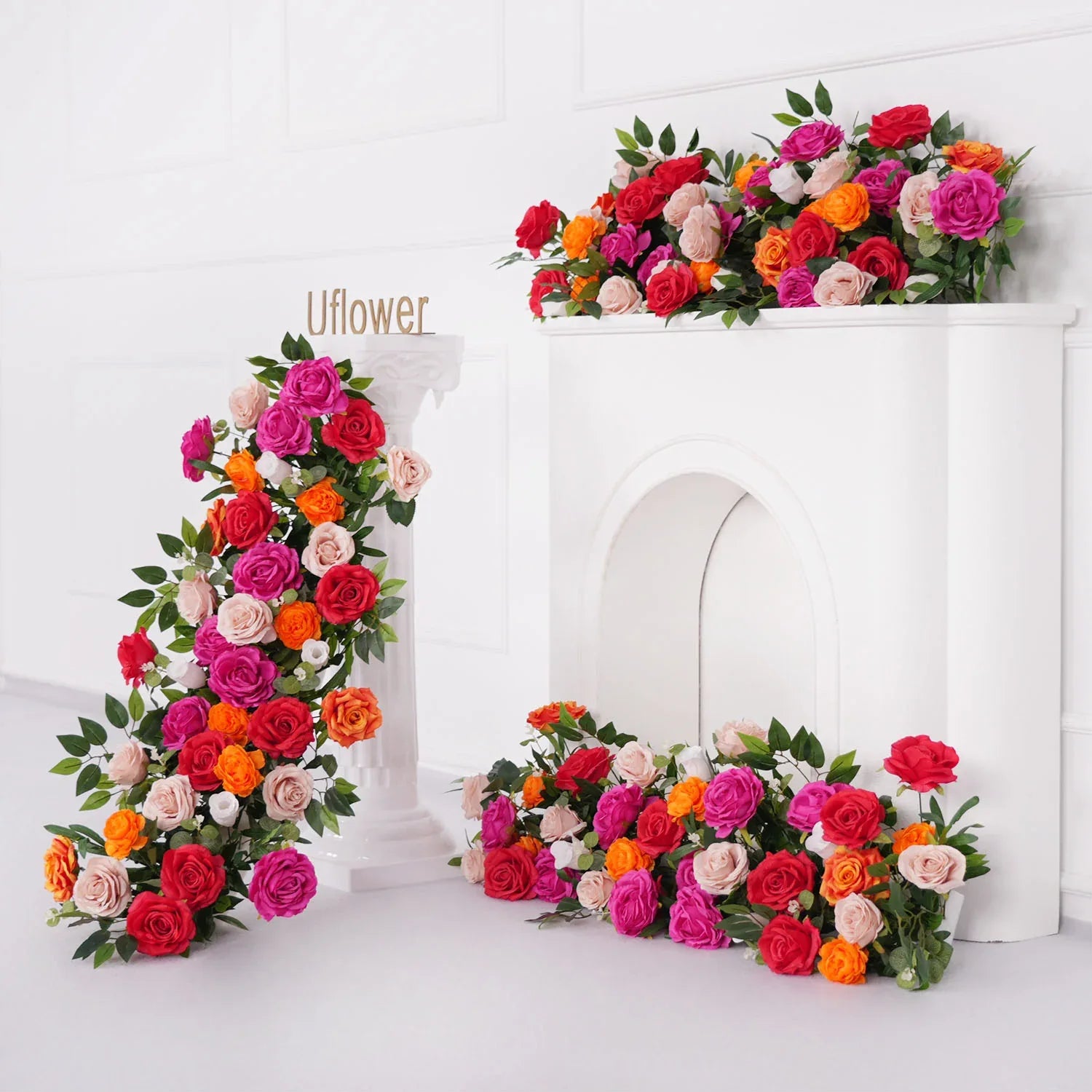 Uflower Colored Sofa Table Runner Floor Flower Arrangement MC80084 - Uflower
