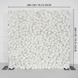 Uflower Artificial White Flower Wall Wedding Backdrop Decor SET80113 - Uflower