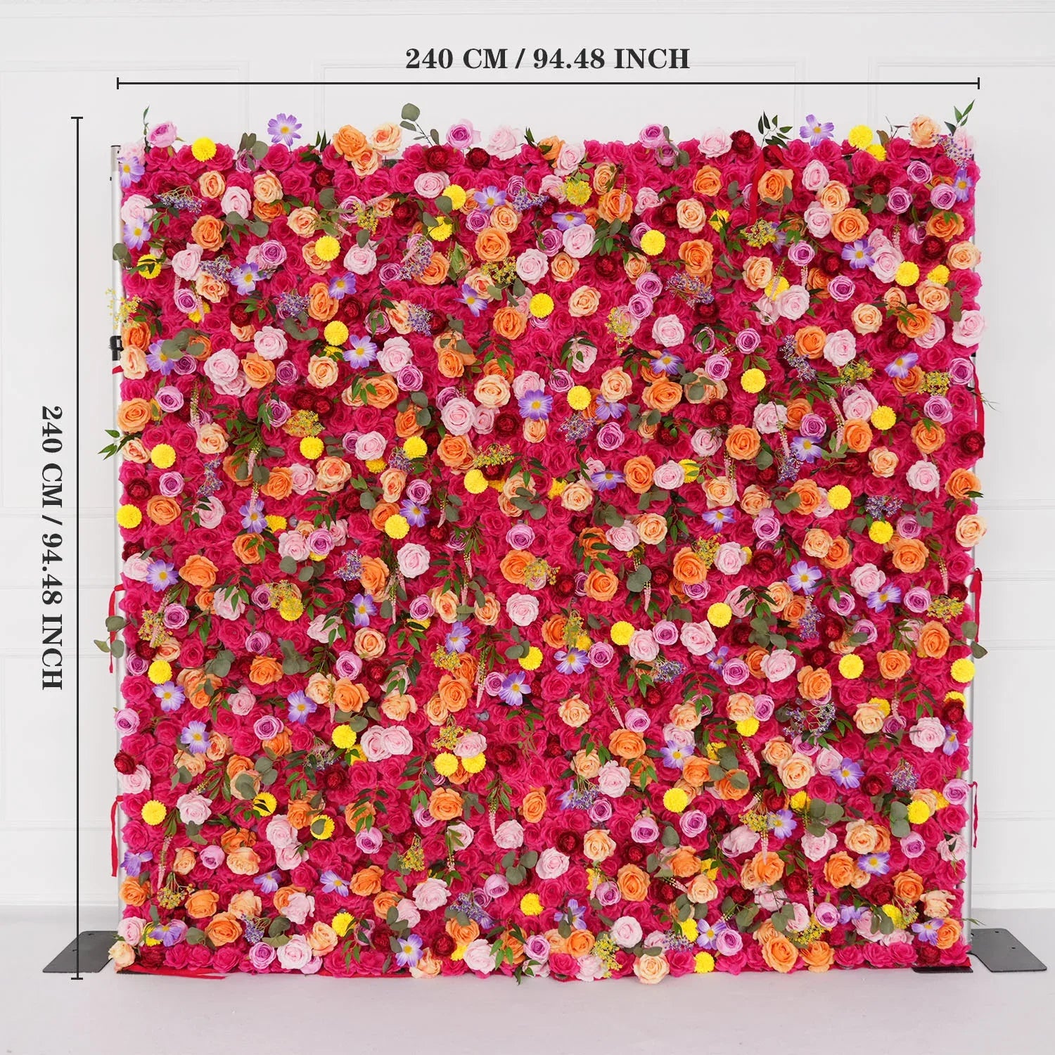 Uflower Artificial Colored Flower Wall Wedding Backdrop Deco Birthday Party SET80025-01 - Uflower