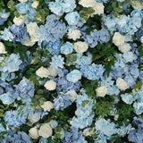 Uflower Blue White Flower Wall Floral Backdrop Wedding Party Proposal Decor SET80144 - Uflower