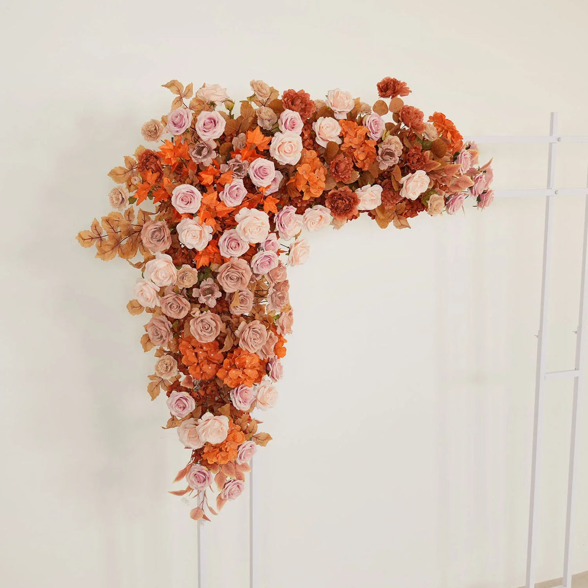 Uflower Artificial Autumn Pink Flower Row Wedding KT Backdrop Decor SET80122 - Uflower