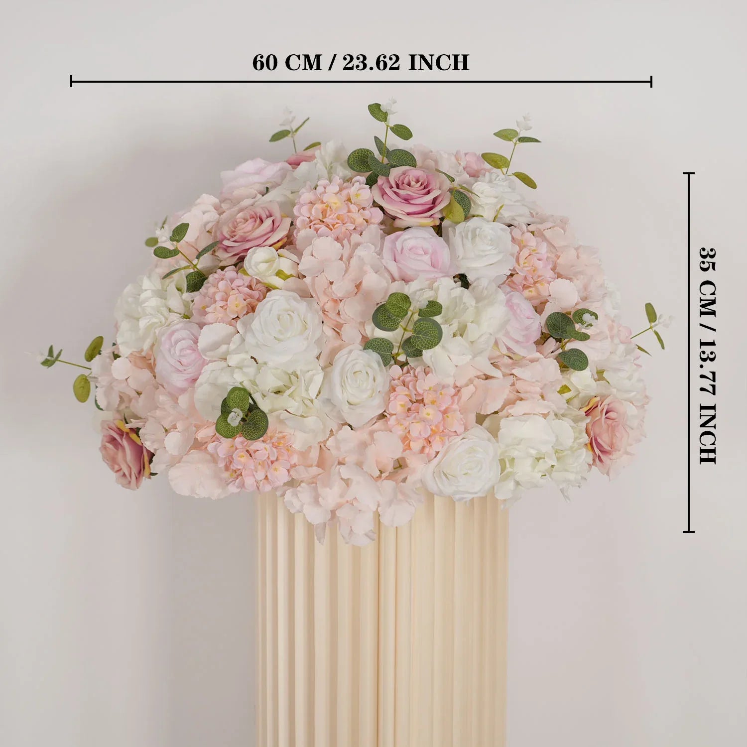 Uflower Pink Table Centerpiece Floral Ball Wedding Table Decoration MB80057 - Uflower