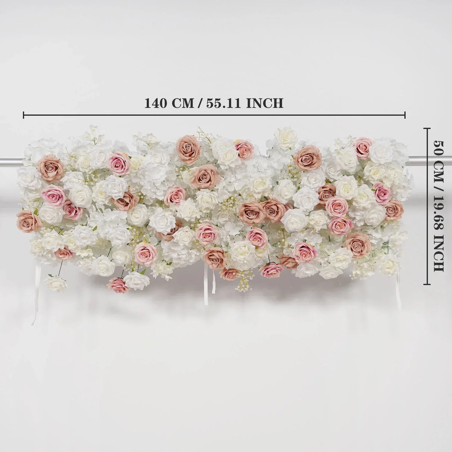 Uflower Pink Khaki Rose Wedding Background Flower Arrangement Arch Decoration SET80114 - Uflower