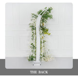 Uflower White Rose Green Leaf Floral Horn Arch Wedding Party Backdrop Decor MC80160-01 - Uflower