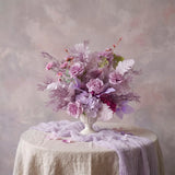 Uflower Taro Purple Wedding Decorations | One-Stop Wedding Styling with Arch, Bridal Bouquet, Chair Flowers & Floral Rows