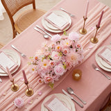 Uflower Pink Wedding Decorations | One-Stop Styling with Floral Wall, Table Flowers, Chair Flowers & Wreaths