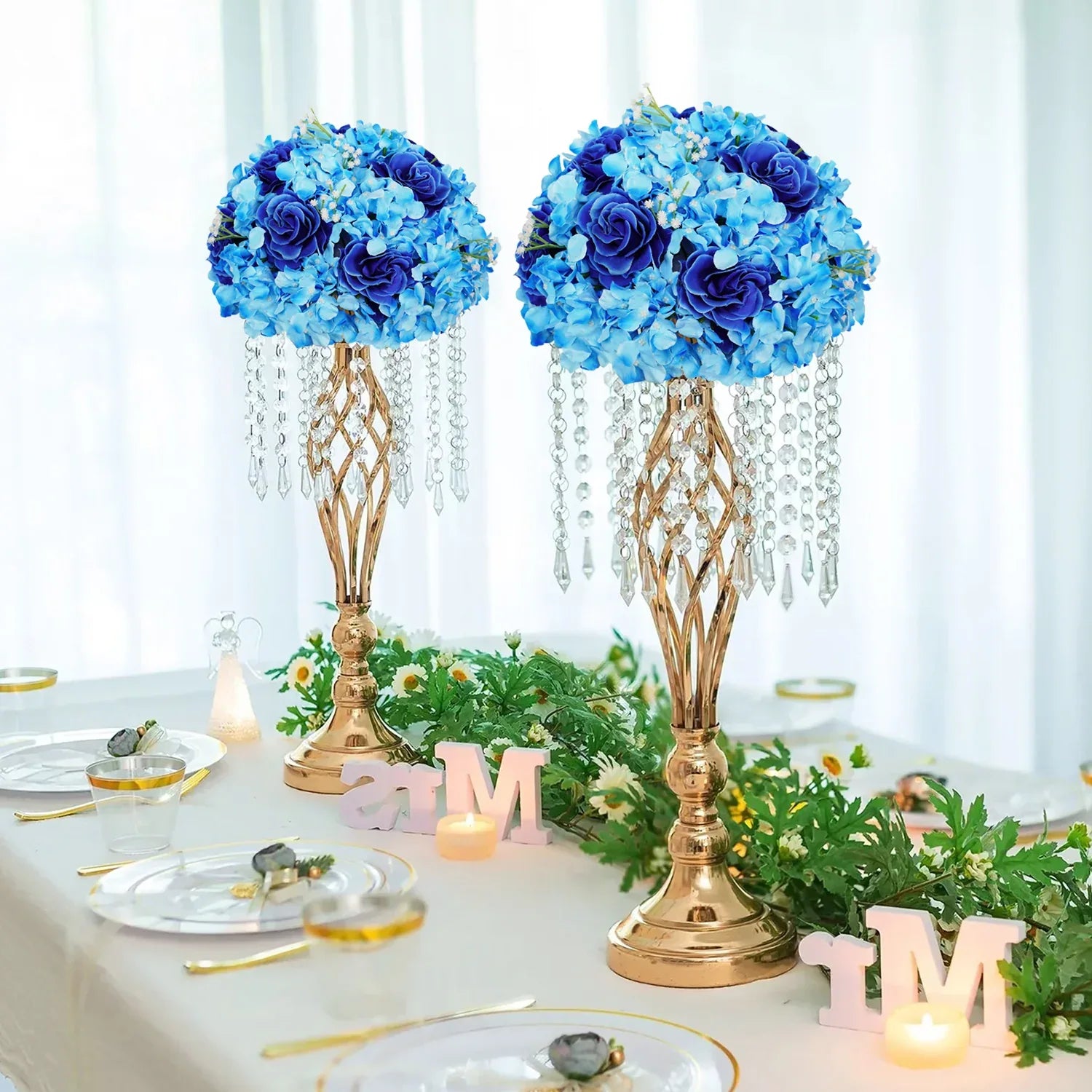 Uflower 35CM Artificial Flower Table Centerpiece Flower Ball Wedding Floral Arrangement MB80002 - Uflower