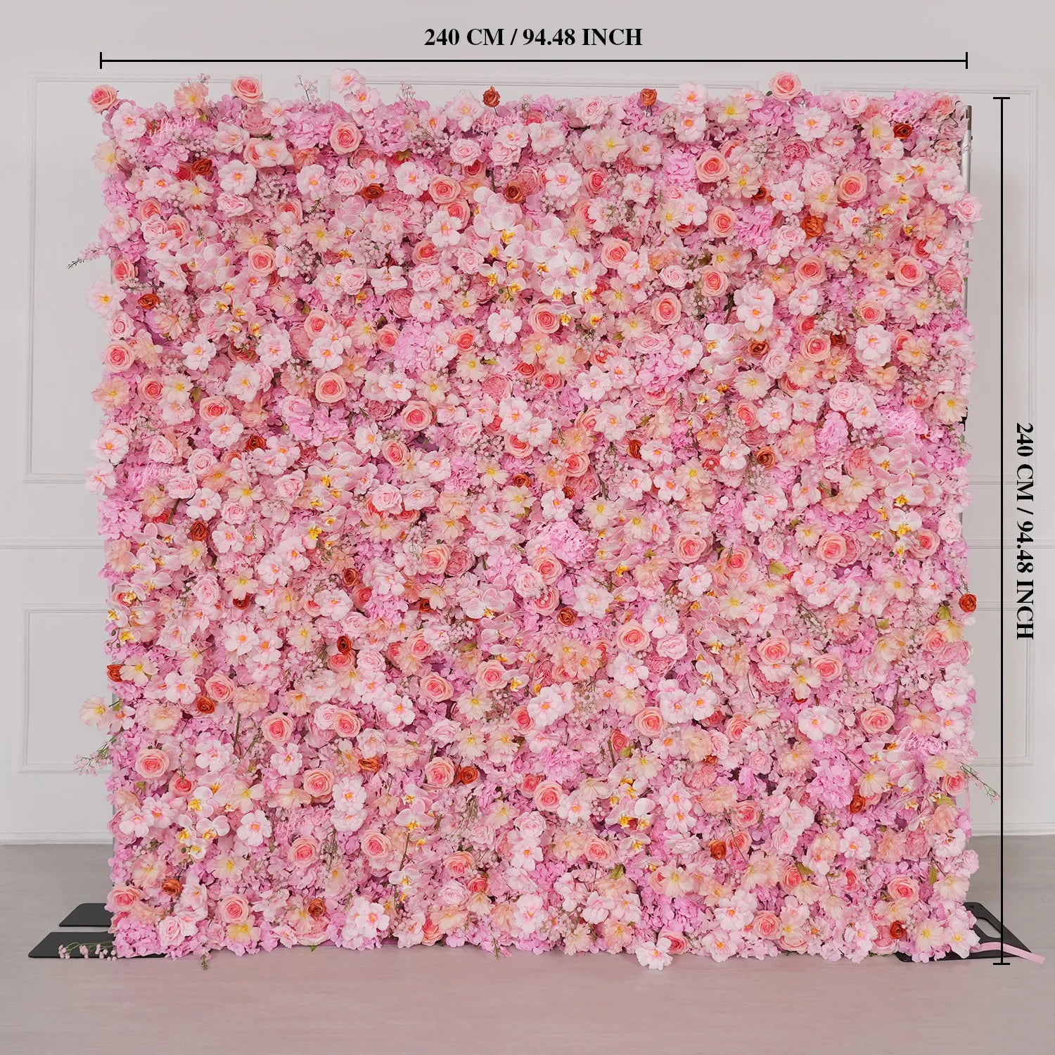 Uflower Artificial Flower Wall  5D Craft Wedding Roller Blind Decor SET80228