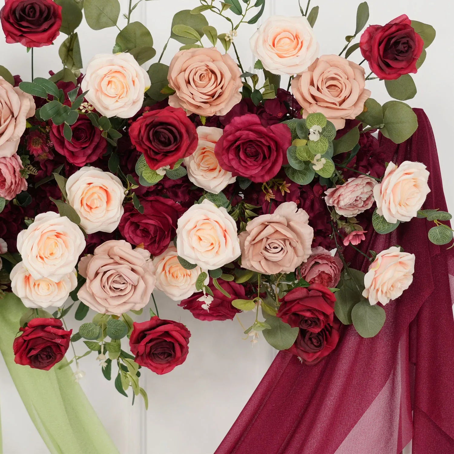 Uflower Artificial Rose Flower Row Wedding KT Backdrop Decor MC80062-01 - Uflower