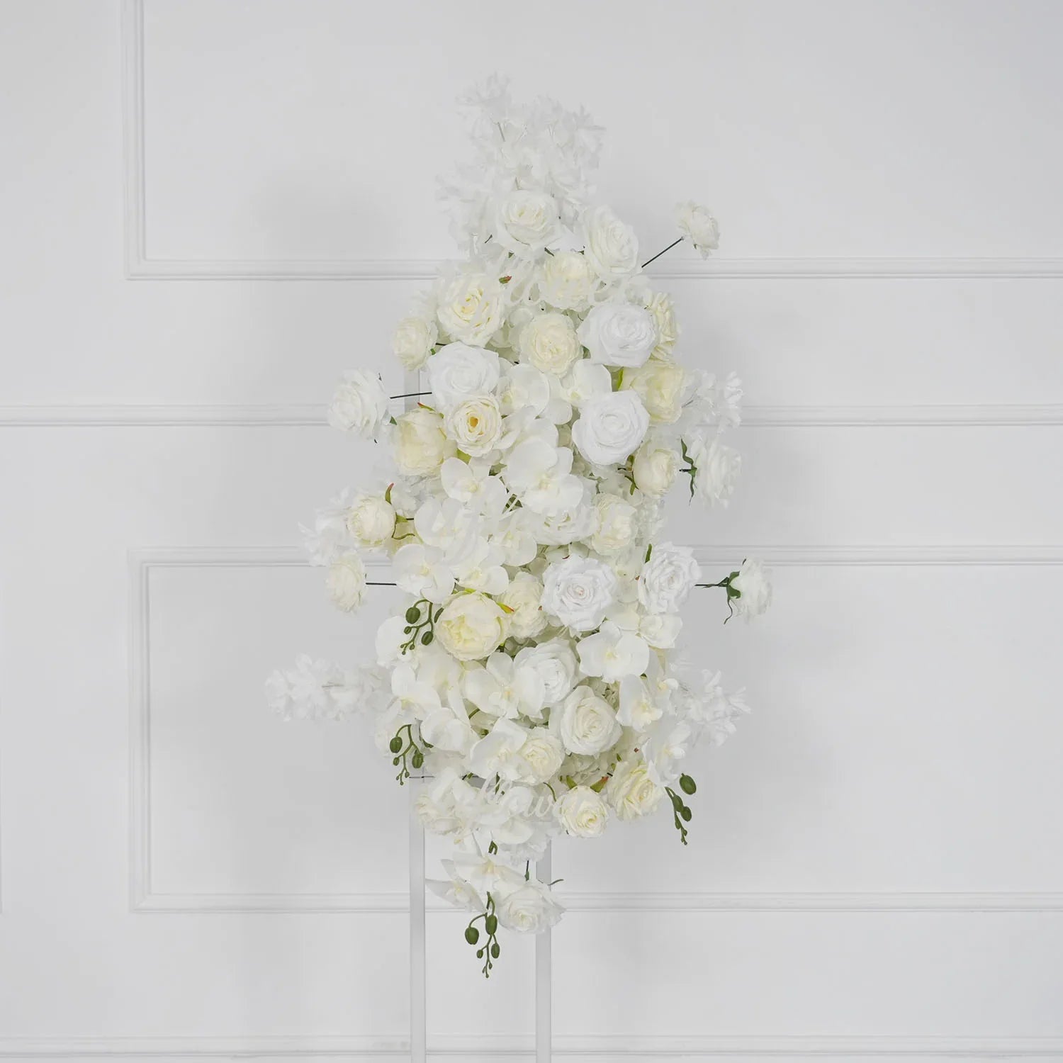 Uflower Artificial White Wedding KT Backdrop Flower Row Decor SET80129 - Uflower