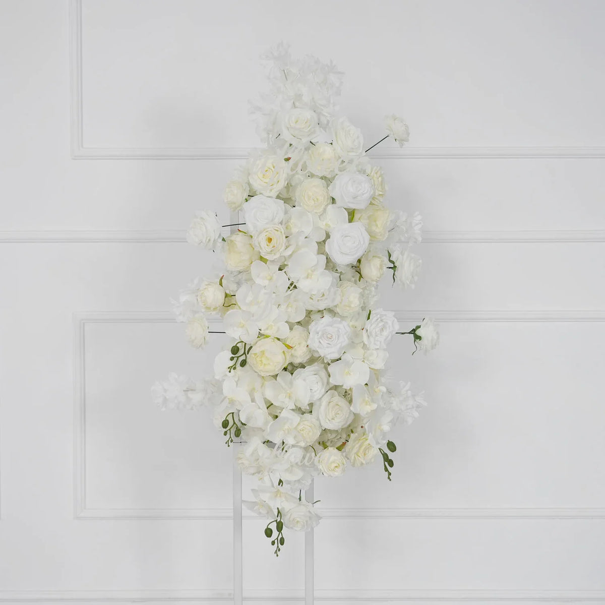 Uflower Artificial White Wedding KT Backdrop Flower Row Decor SET80129 - Uflower