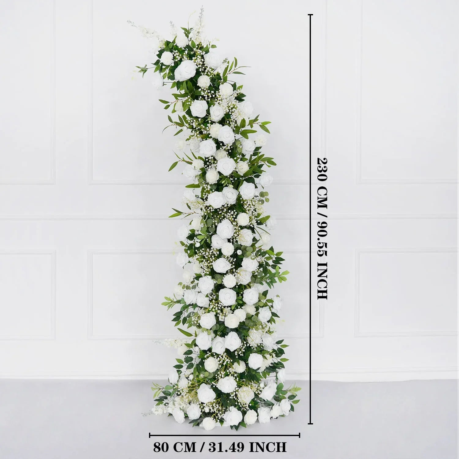 Uflower White Green Rose Floral Arch Wedding Backdrop Decor SET80109 - Uflower