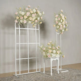 Uflower Champagne White Babysbreath Rose Arrangement Wedding KT Backdrop Decor SET80131 - Uflower