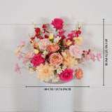 Uflower Champagne Pink Flower Arrangement Wedding Party Backdrop Floral Props SET80176-01 - Uflower