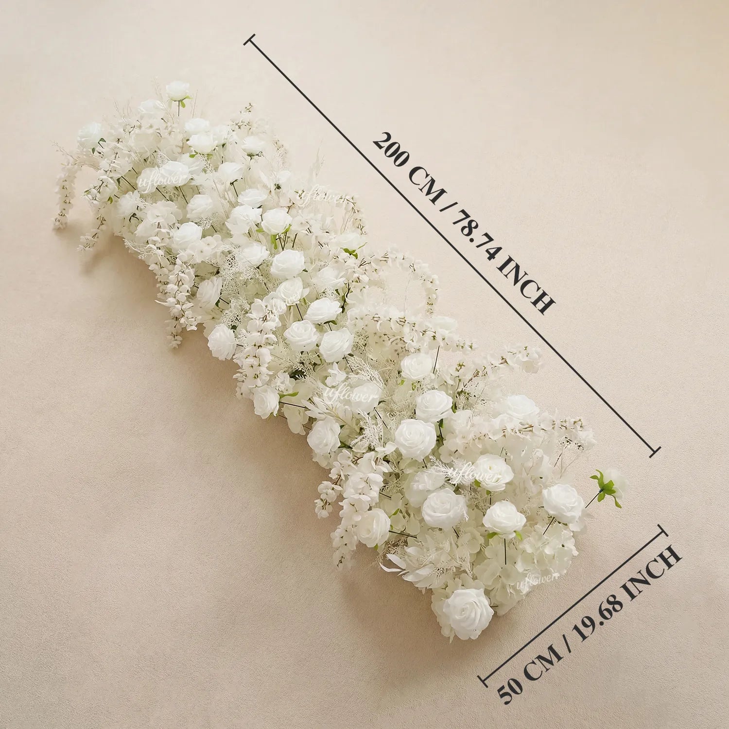 Uflower White Floral Door Arch Wedding Party Backdrop Decoration SET80230