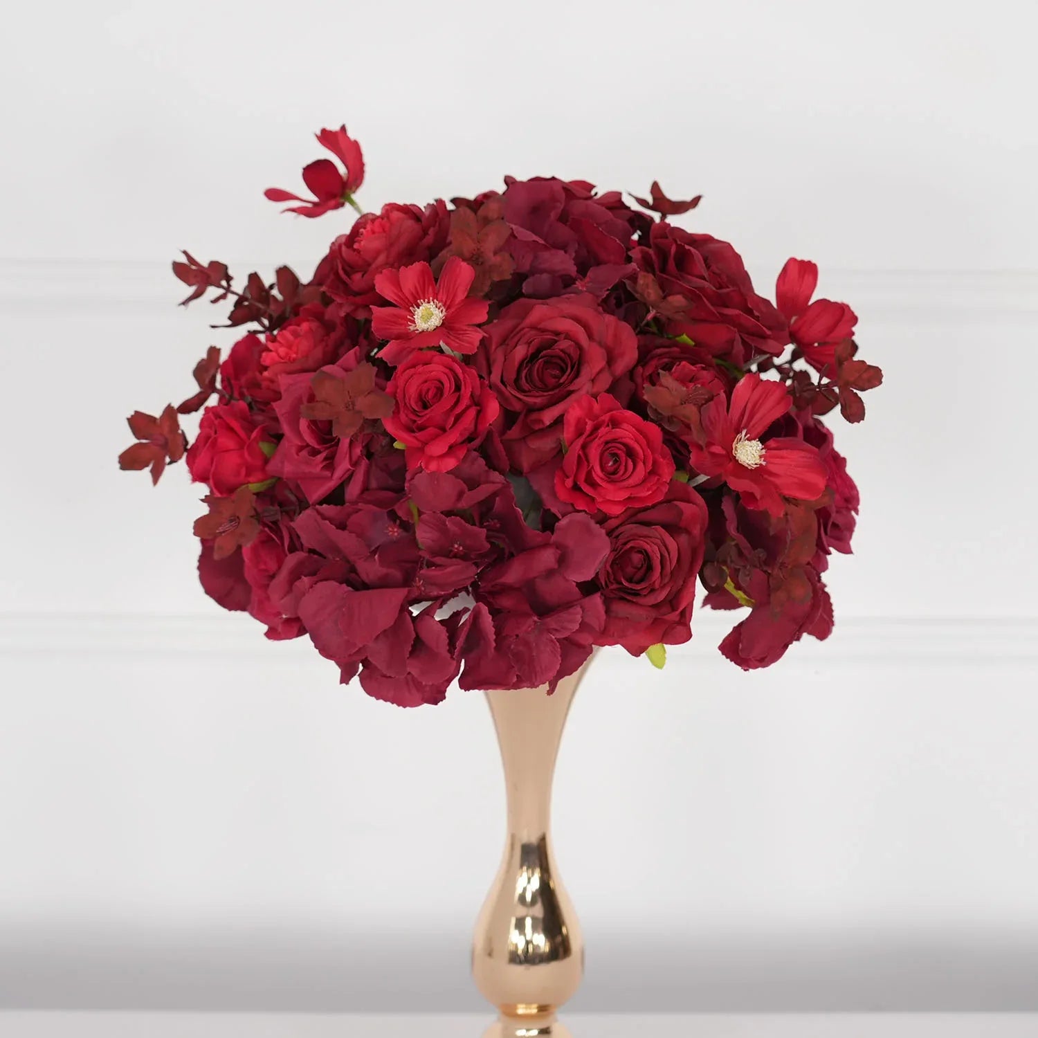Uflower Red Table Centerpieces Floral Ball Wedding Decor Flower Arrangement MB80065-01 - Uflower