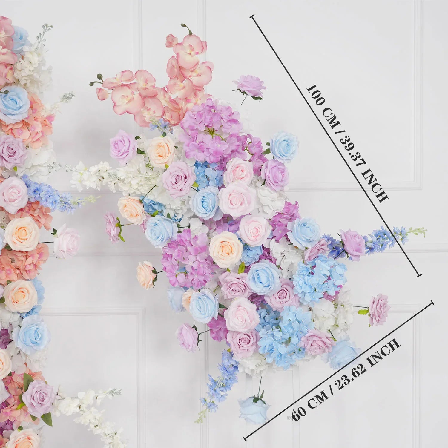 Uflower Purple Blue Rose Wedding Background Arch KT Board Decoration Flower Arrangement SET80105 - Uflower