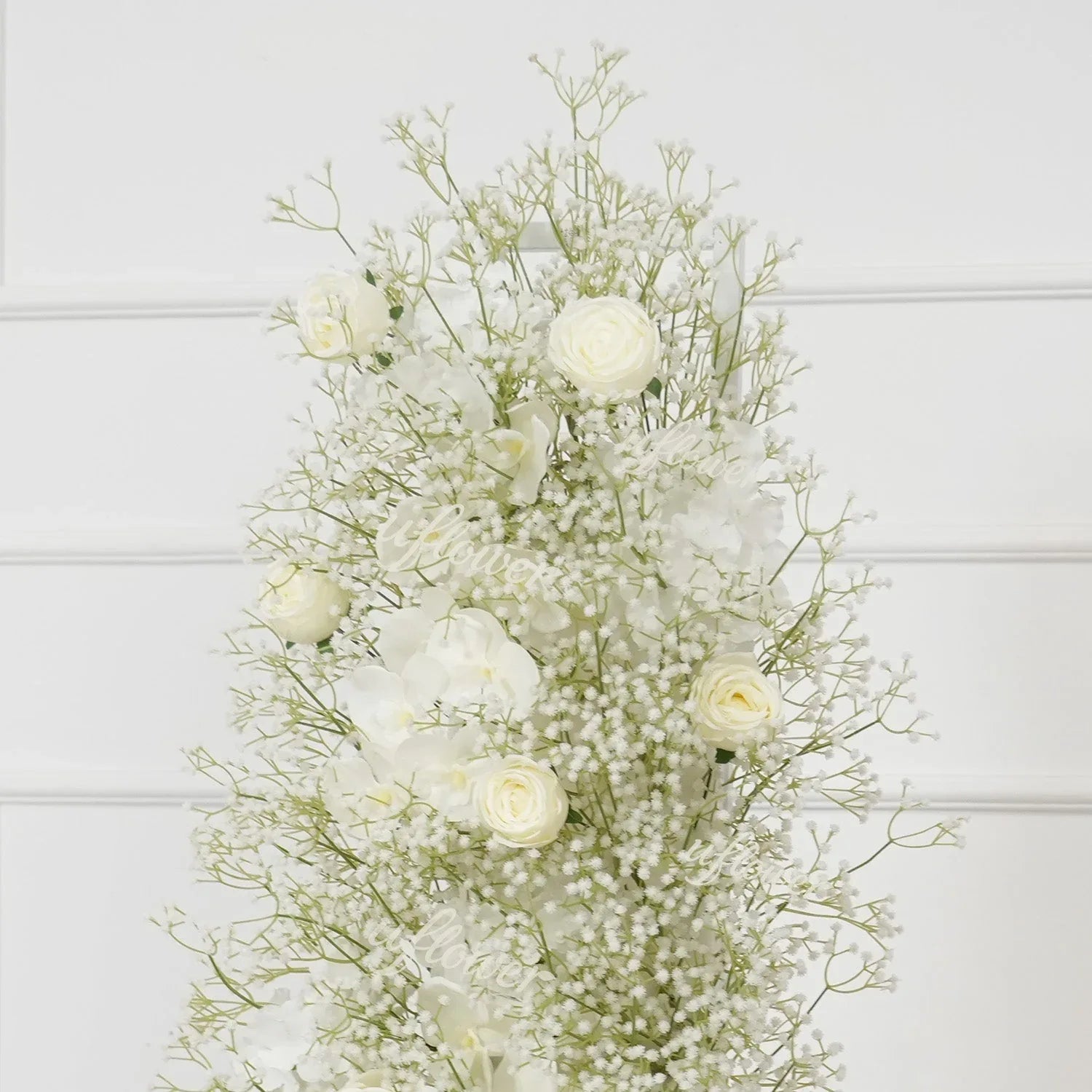 Uflower White Baby's Breath Horn Arch Wedding Party Backdrop Decor SET80211 - Uflower