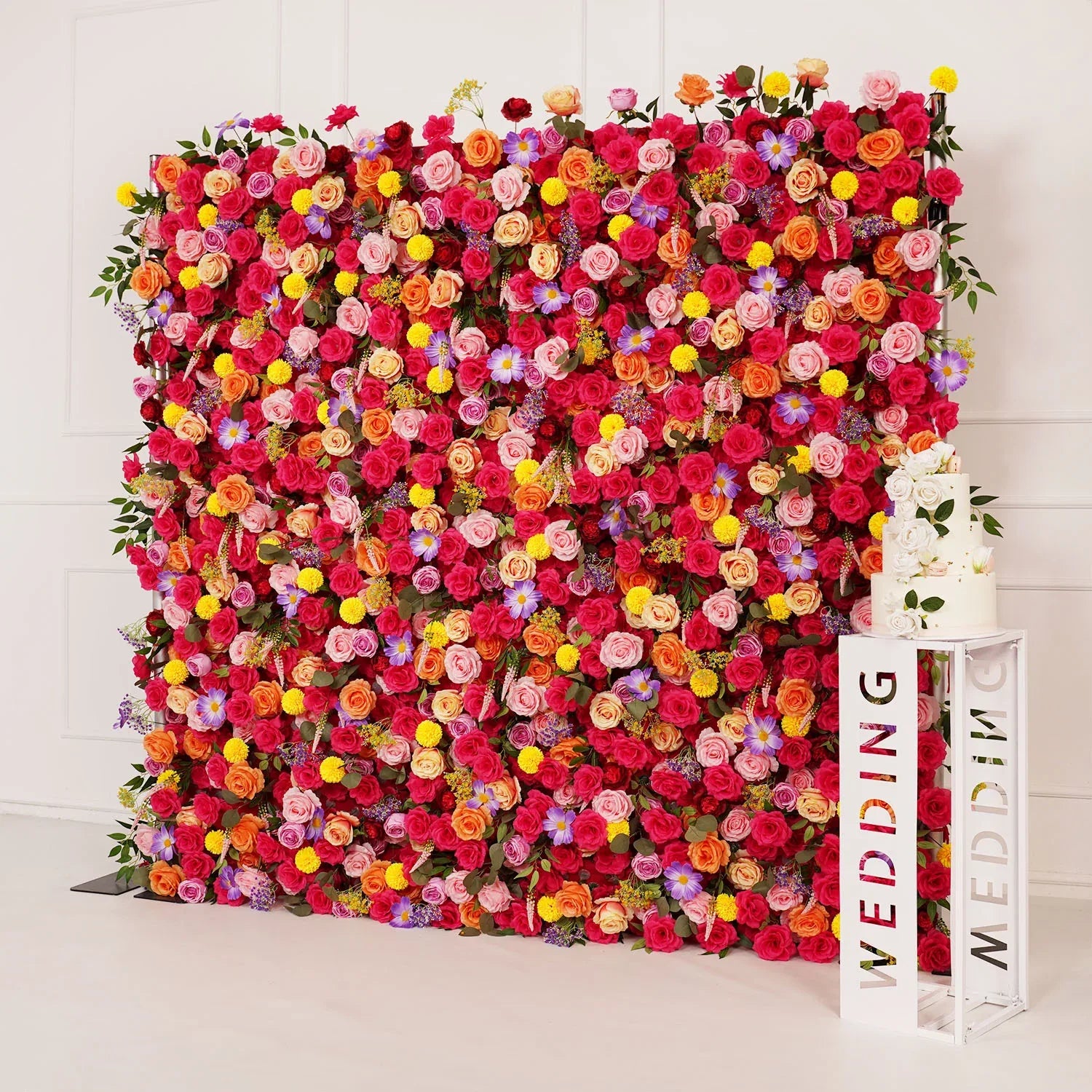 Uflower Artificial Colorful Wedding Flower Wall Decor SET80025 - Uflower