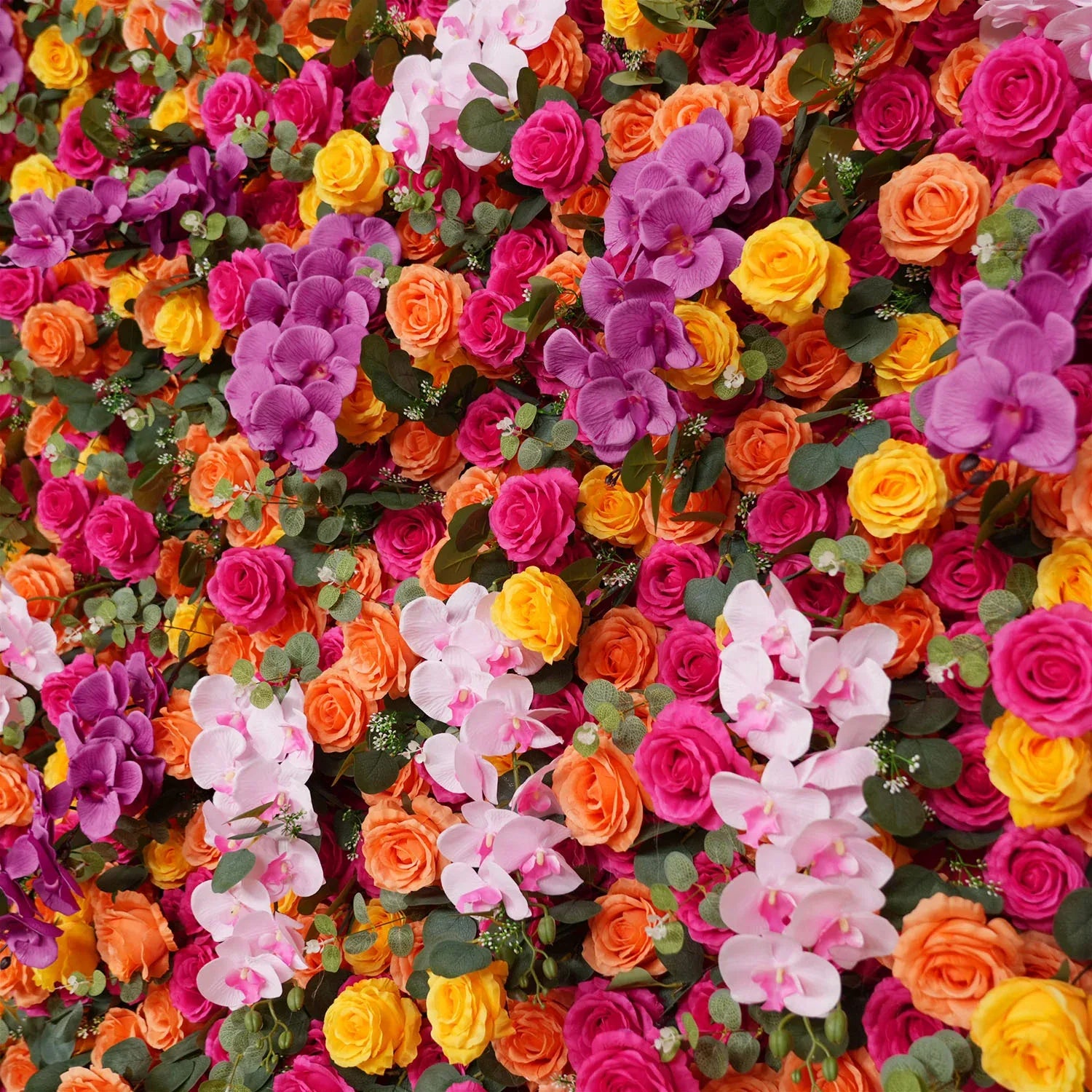 Artificial Mix Rose Butterfly Orchid 5D Wedding Flower Wall SET80068 - Uflower