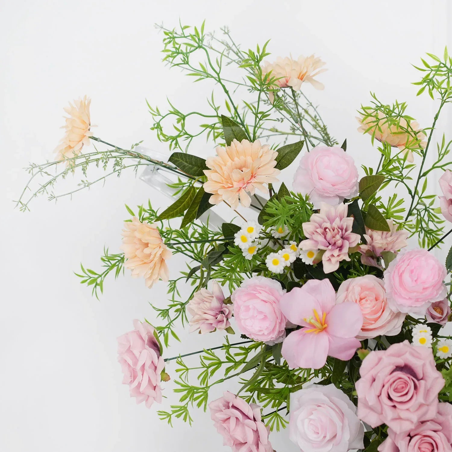 Uflower Pink Purple Rose Floral Arch Wedding Backdrop Decor SET80100 - Uflower