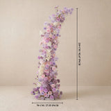 Uflower Purple Floral Horn Arch Wedding Party Backdrop Decor SET80243-01