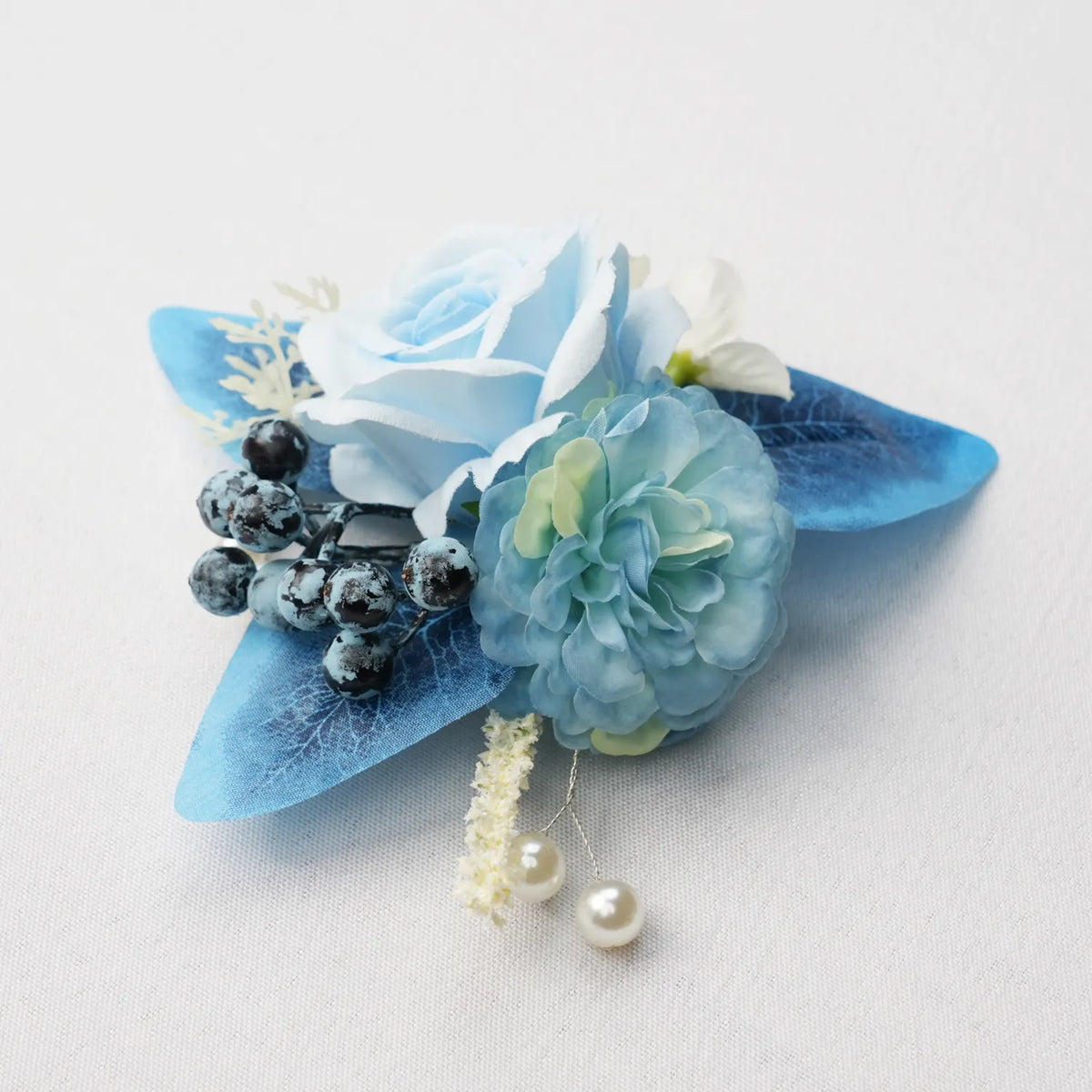 Uflower Wrist Corsages in Dusty Blue MG80007-04*6