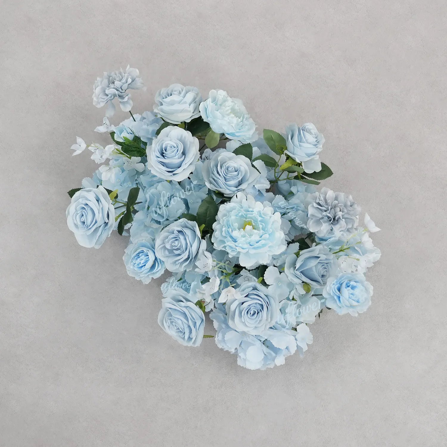 Uflower Blue Flower Wedding Backdrop Arch Floral Arrangement SET80214