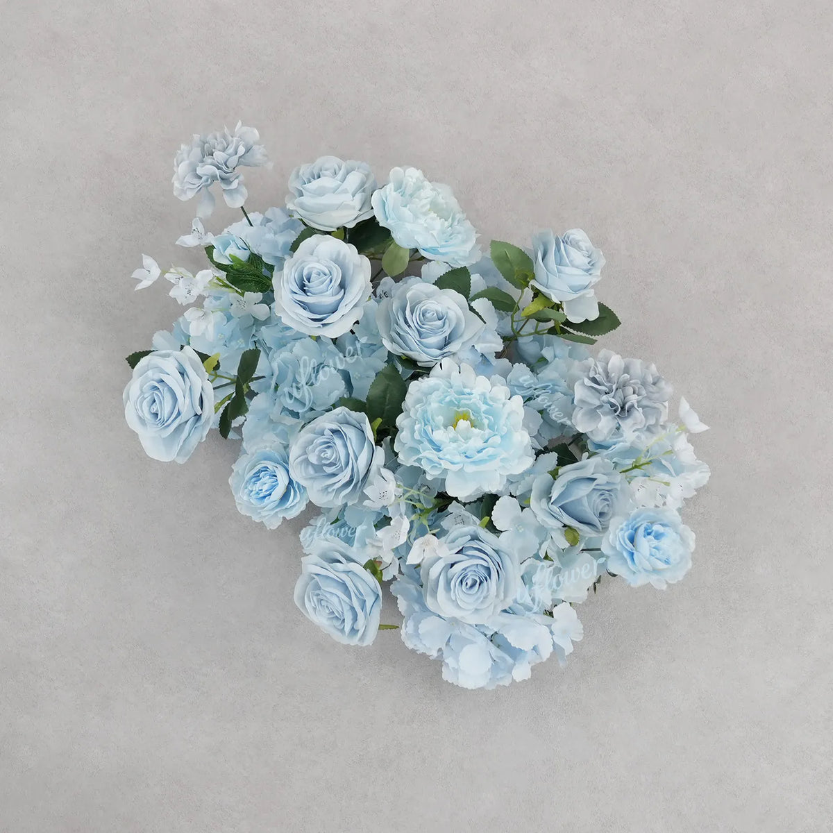Uflower Blue Flower Wedding Backdrop Arch Floral Arrangement SET80214