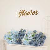 Uflower Smog-Blue Flower Row Decor KT Board Wedding Arrangement Props SET80178 - Uflower