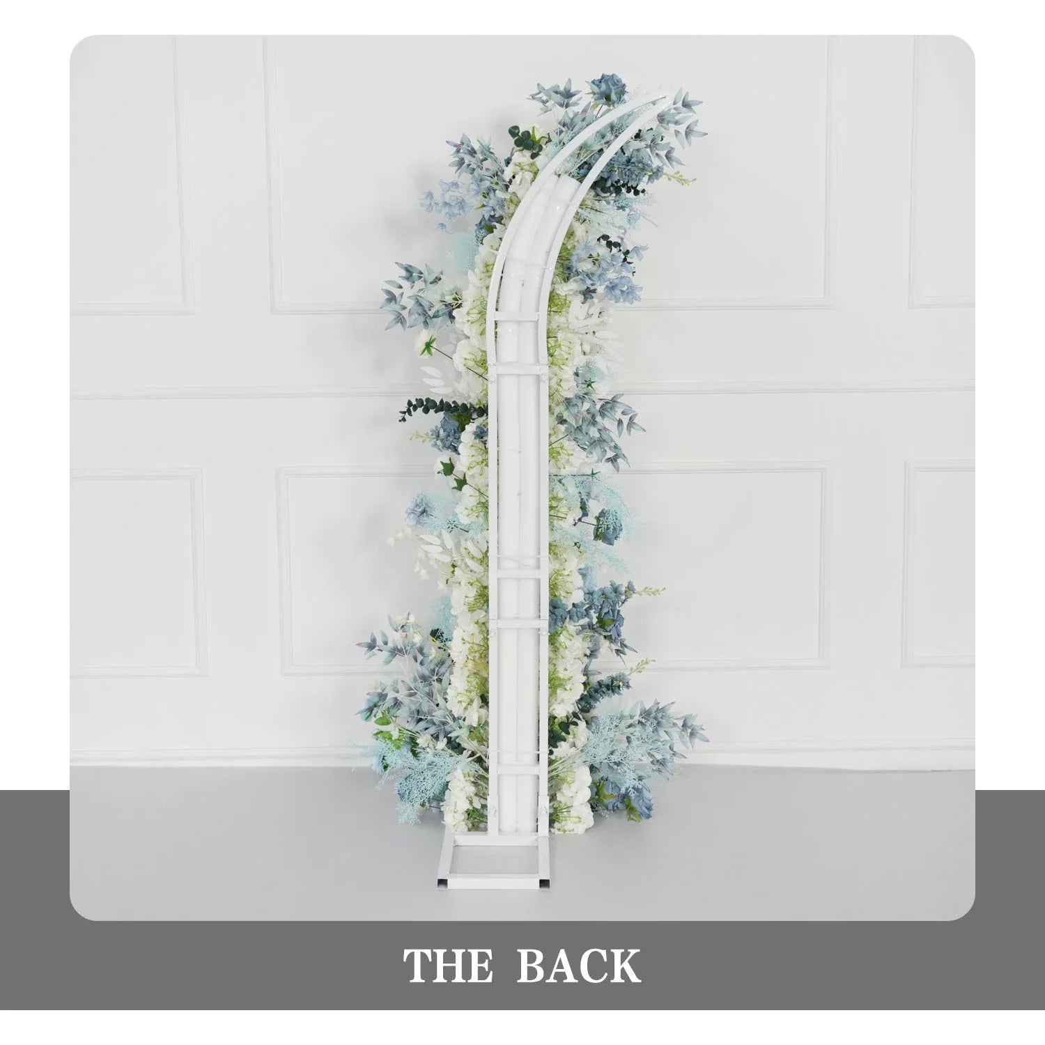 Uflower Horn Arch Blue White 5D Floral Arrangement Wedding Decor MC80138-01 - Uflower