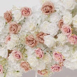 Uflower Pink Khaki Rose Wedding Background Flower Arrangement Arch Decoration SET80114 - Uflower