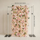 Uflower Toile de fond murale fleurie glycines rose poudré pour mariage et fête SET80232