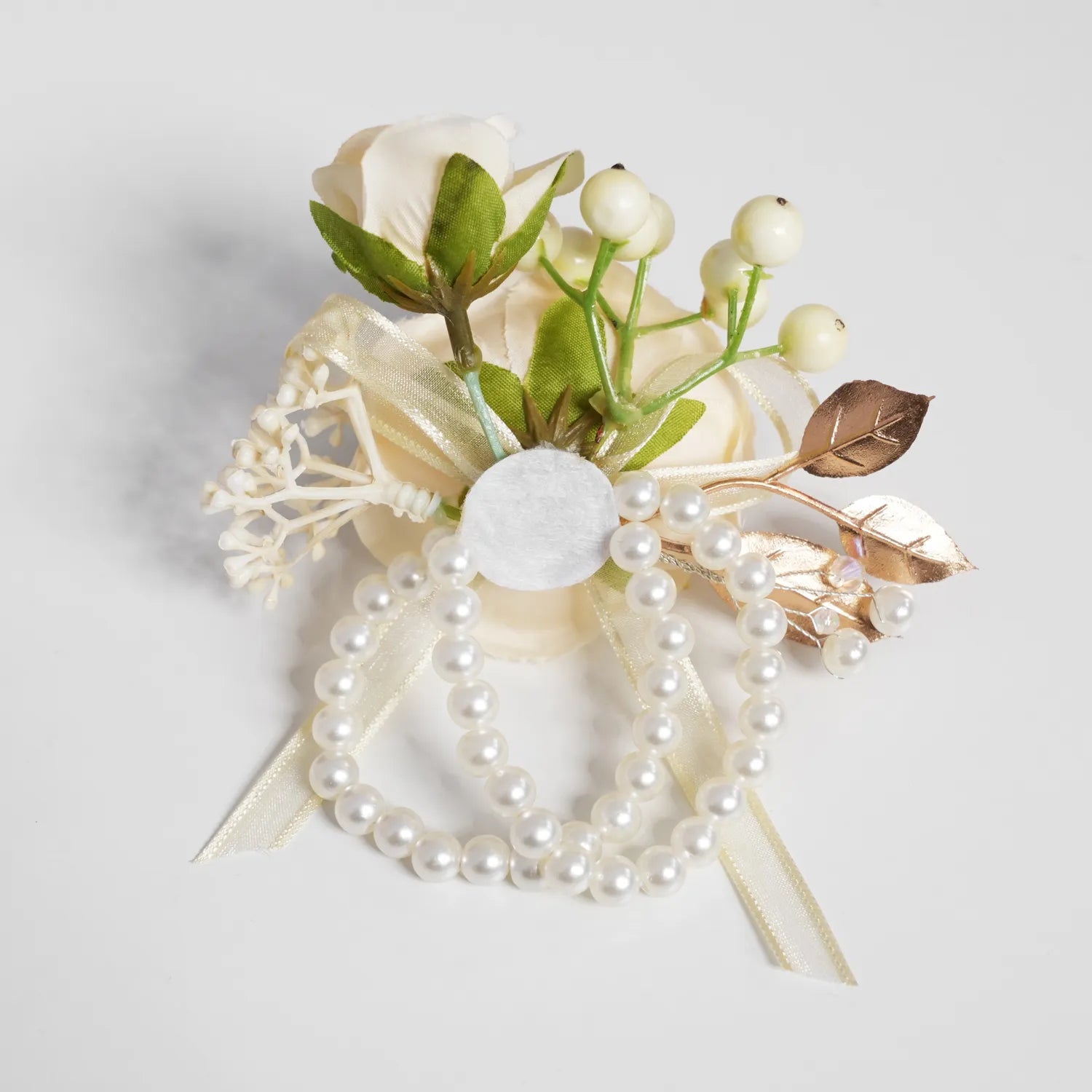 Uflower Wrist Corsages in Champagne MG80010-04*6